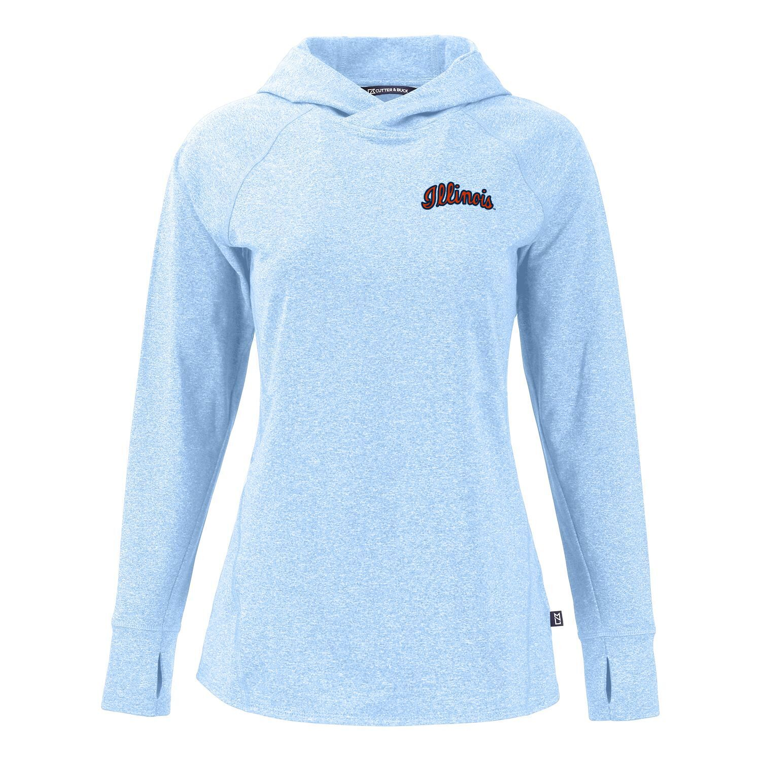Illinois Hoodie Women's Light Blue Script Cutter & Buck