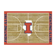 University of Illinois 6x8 Courtside Rug