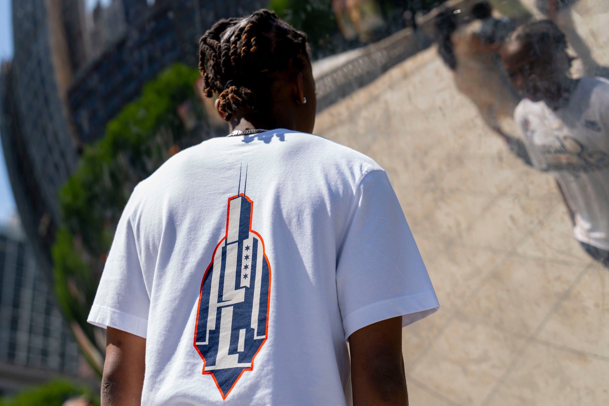 Illinois T-Shirt White Nike Chicago to Champaign Front/Back