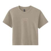 Illinois Shirt Women's Tan Boxy Crop Script