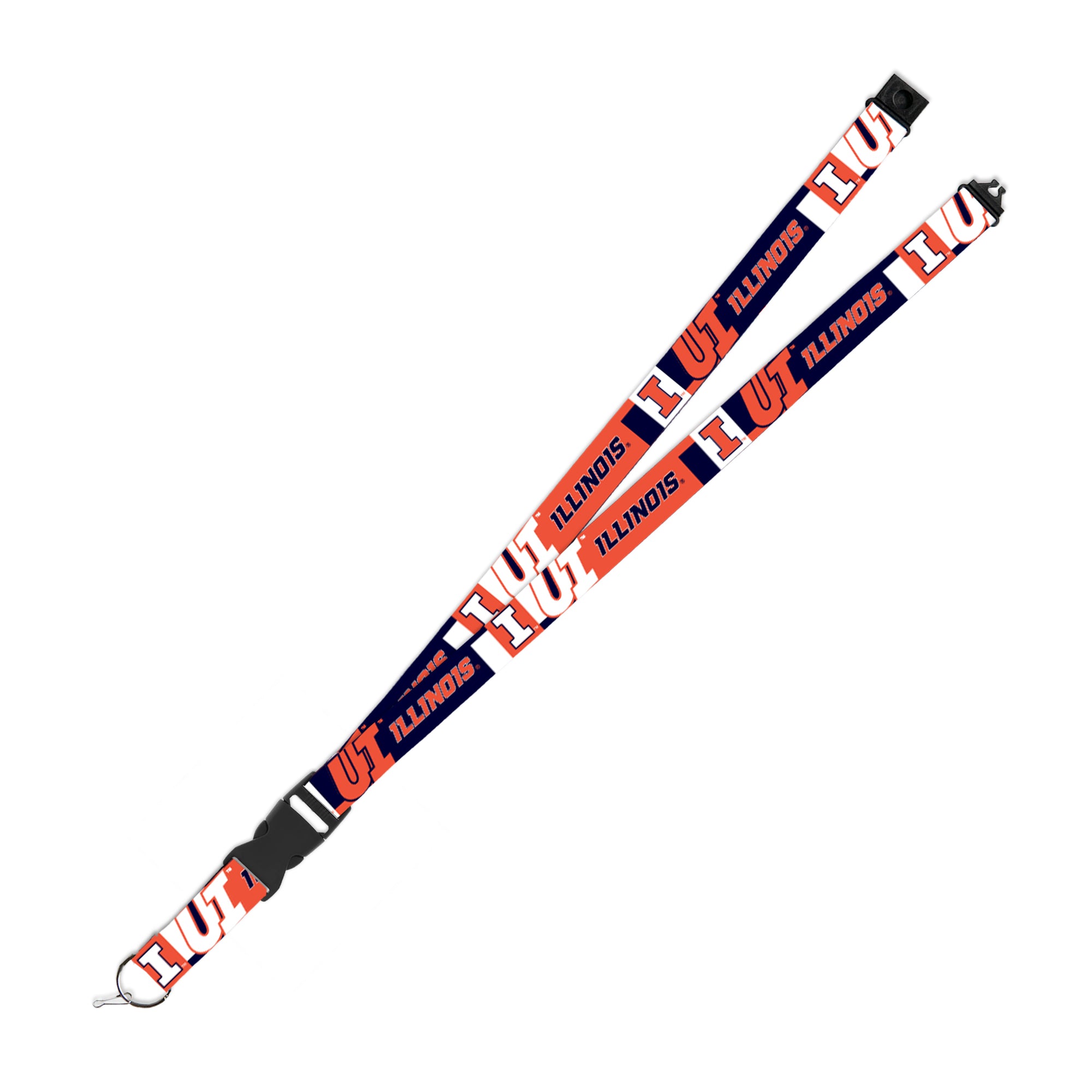 Illinois Fighting Illini Orange/White Lanyard