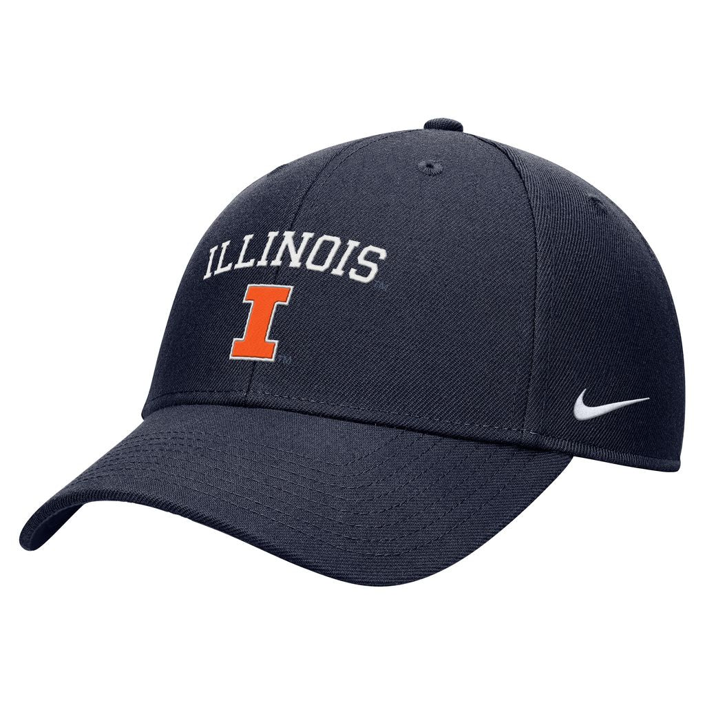 Illinois Fighting Illini Nike Rise Structured Navy Adjustable Hat
