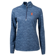 Illinois Fighting Illini Women's Traverse Camo Print Half-Zip