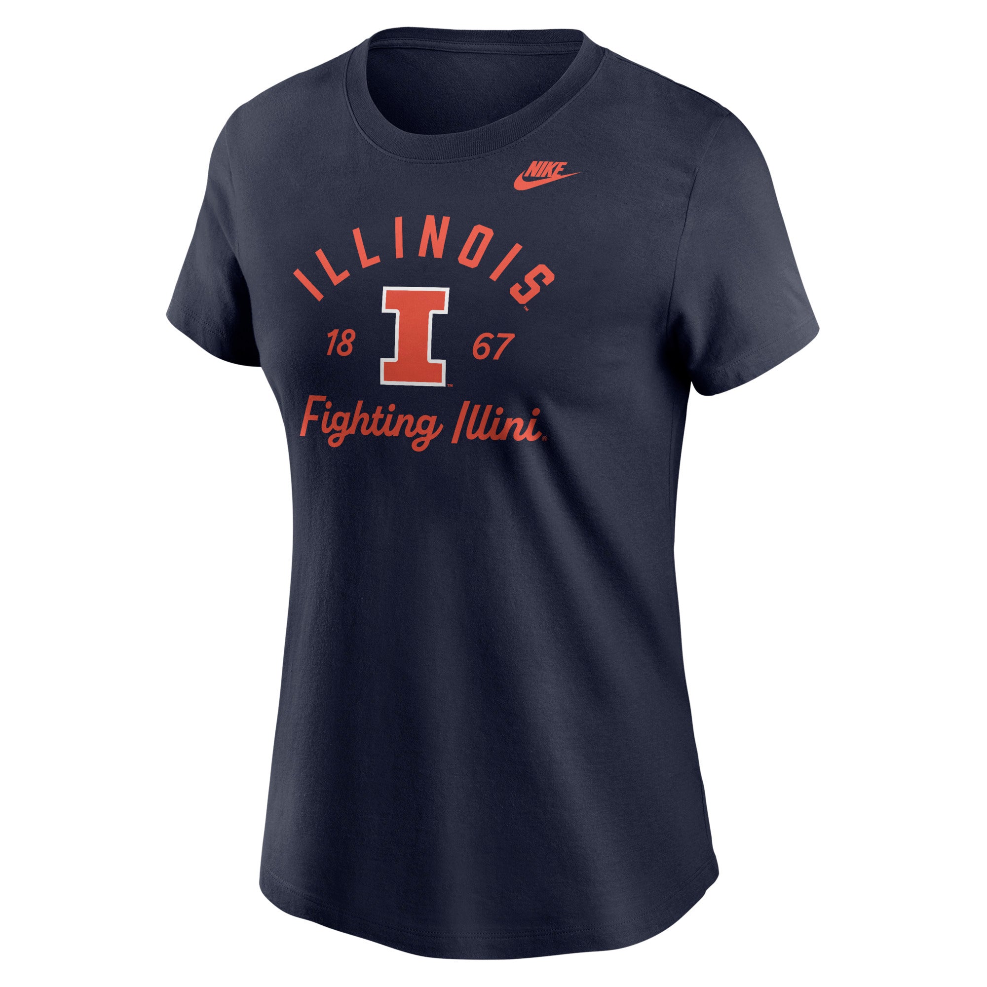 Illinois Fighting Illini Nike Women's Vintage Arch Short Sleeve Tee