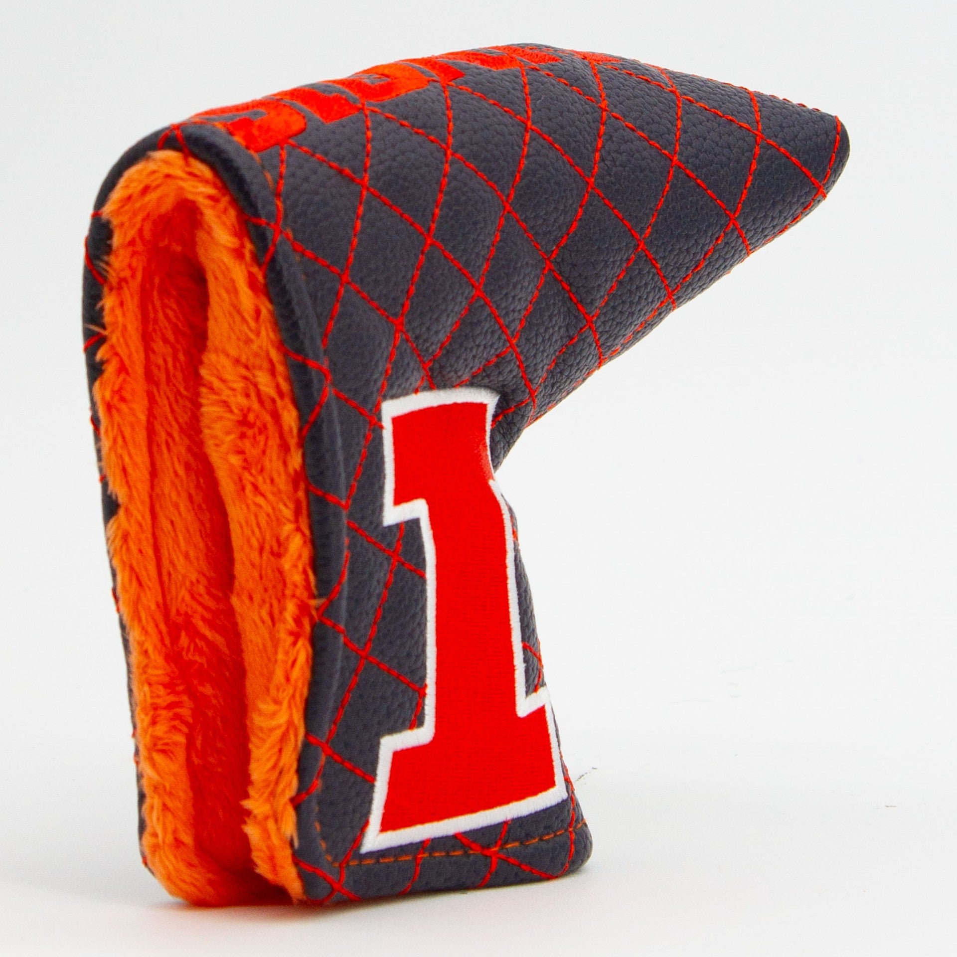 Illinois Putter Cover Quilted Navy/Orange Blade
