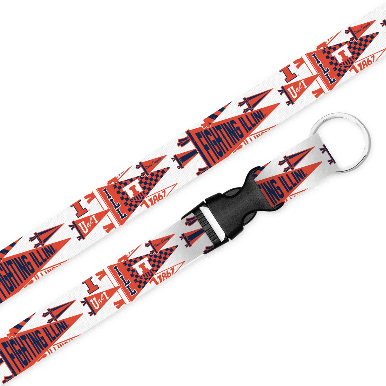 Illinois Fighting Illini Pennant Lanyard
