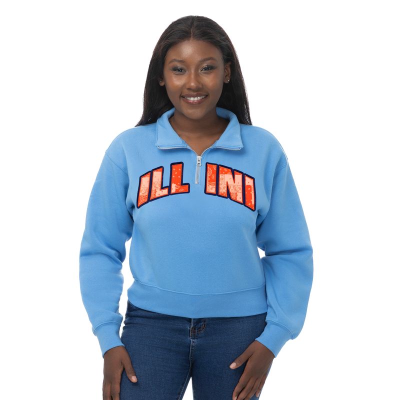 Illinois Light Blue Illini Quarter-Zip Pullover