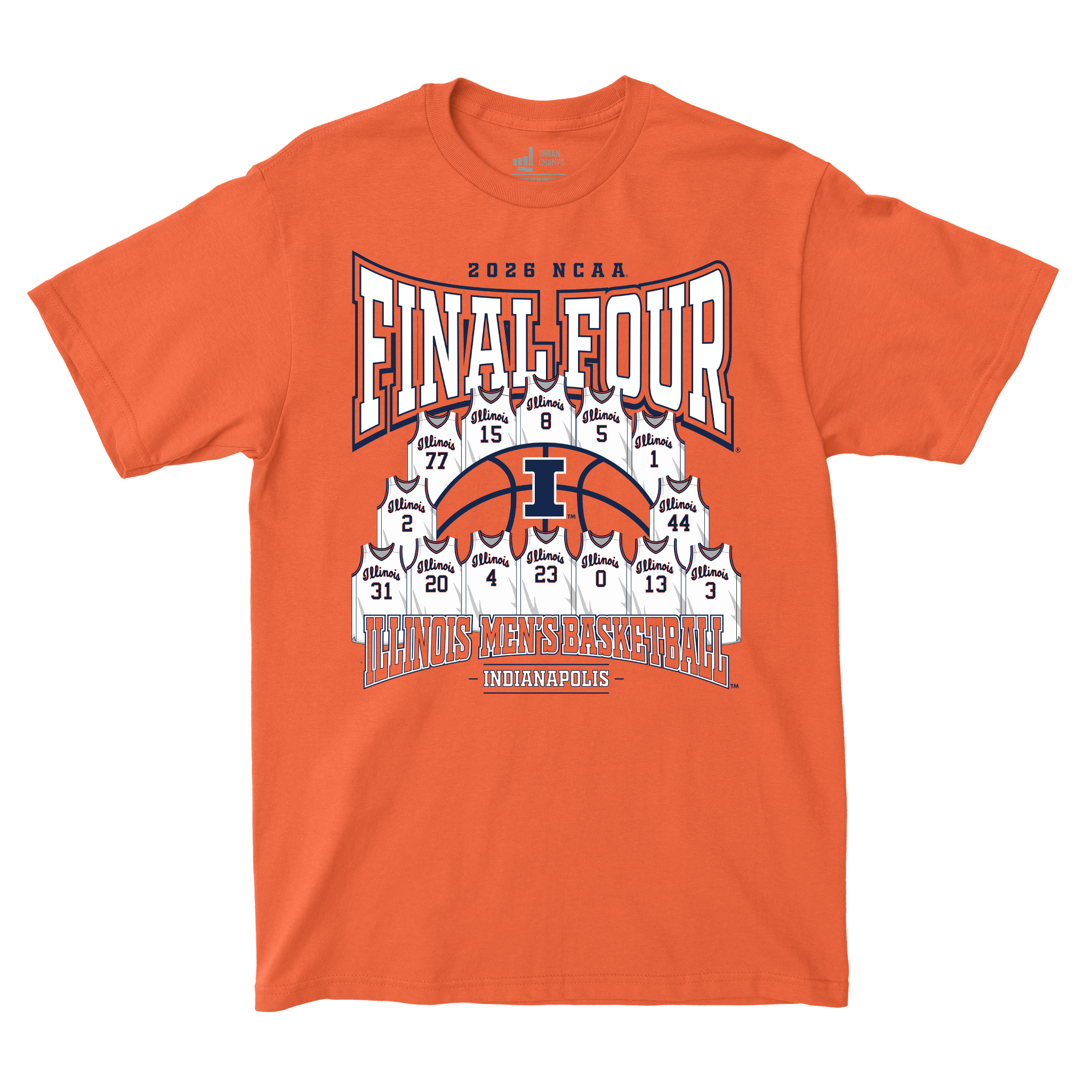 Illinois Basketball 2026 Final Four Jersey Roster Adult Tee