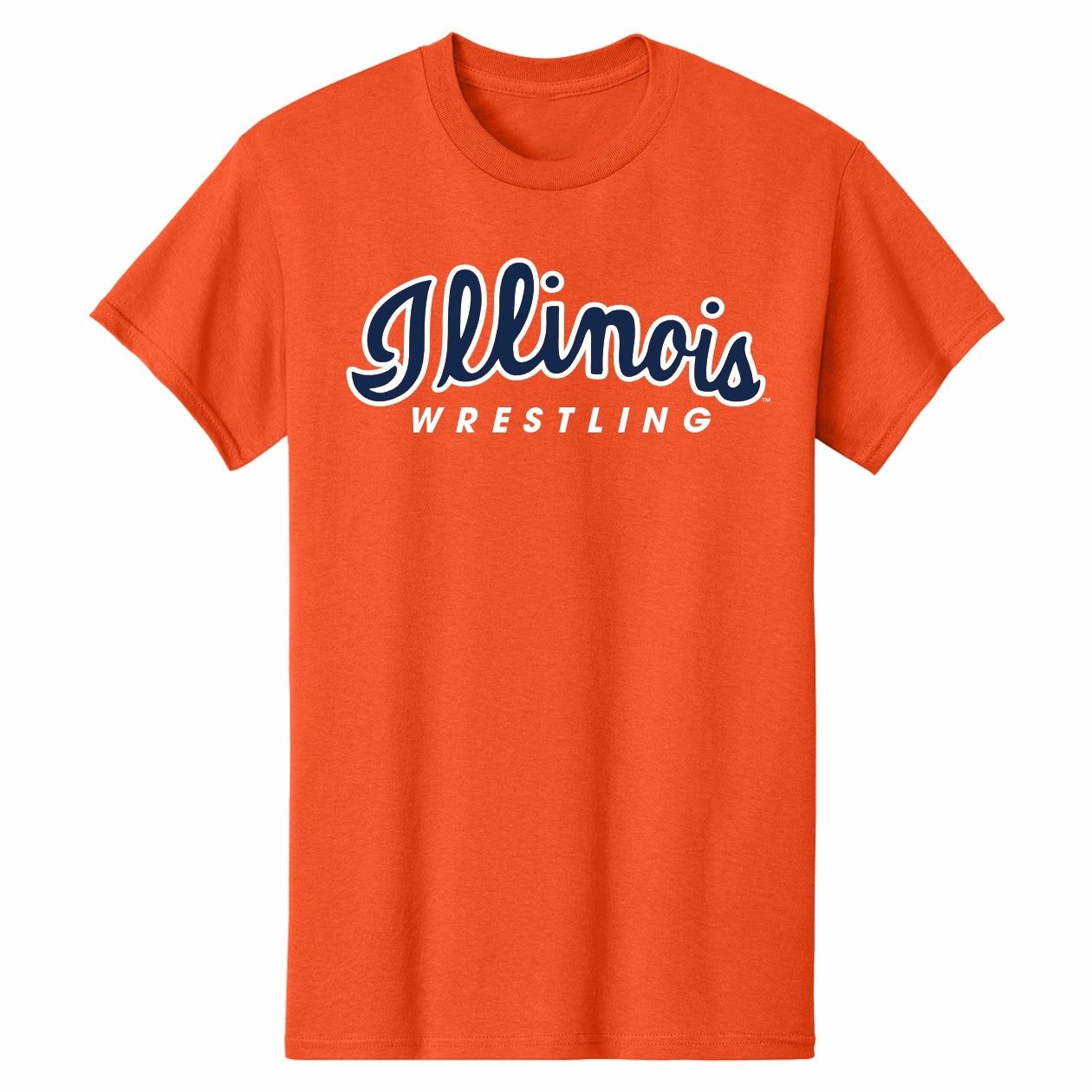 Illinois Fighting Illini Wrestling T-Shirt Orange Script