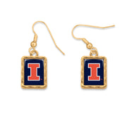 Illinois Fighting Illini Rectangular Earrings