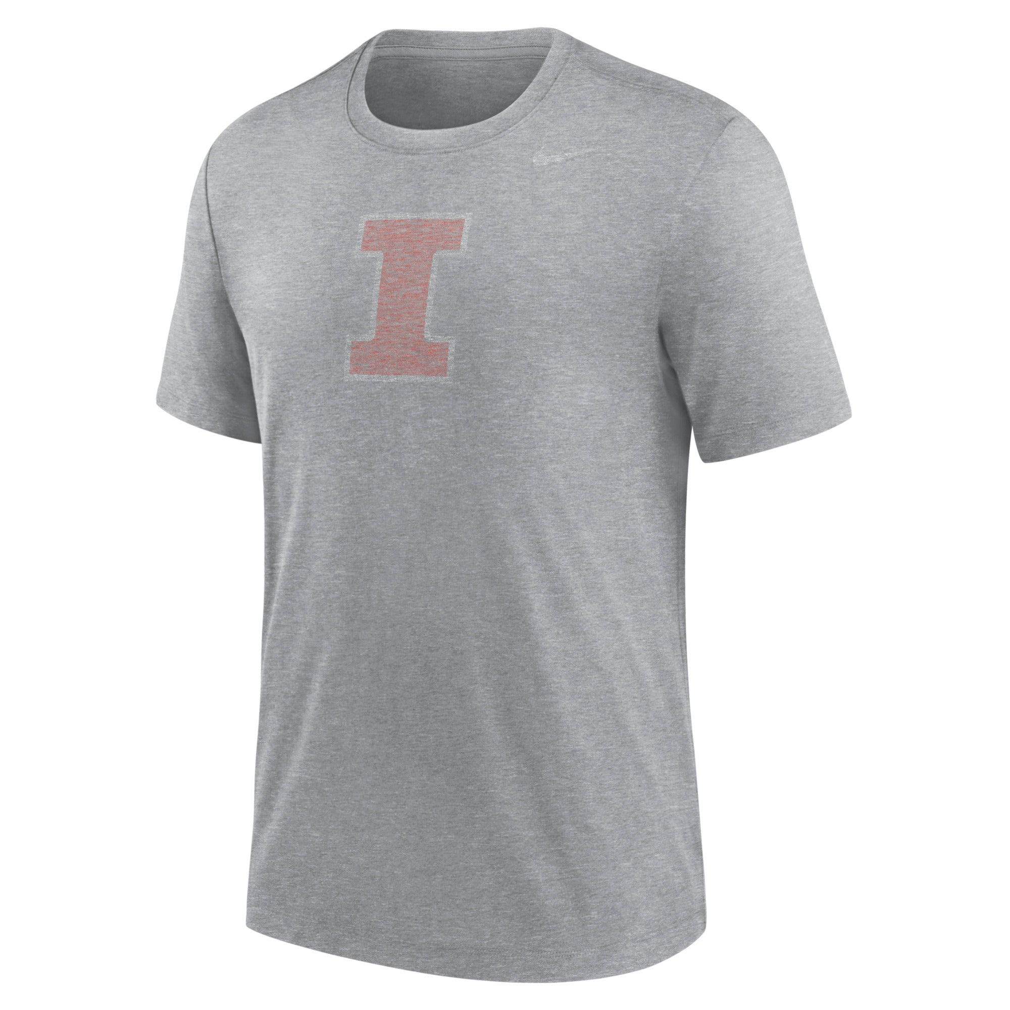 Illinois Fighting Illini Men's Nike Distressed Block I Triblend Short Sleeve Tee