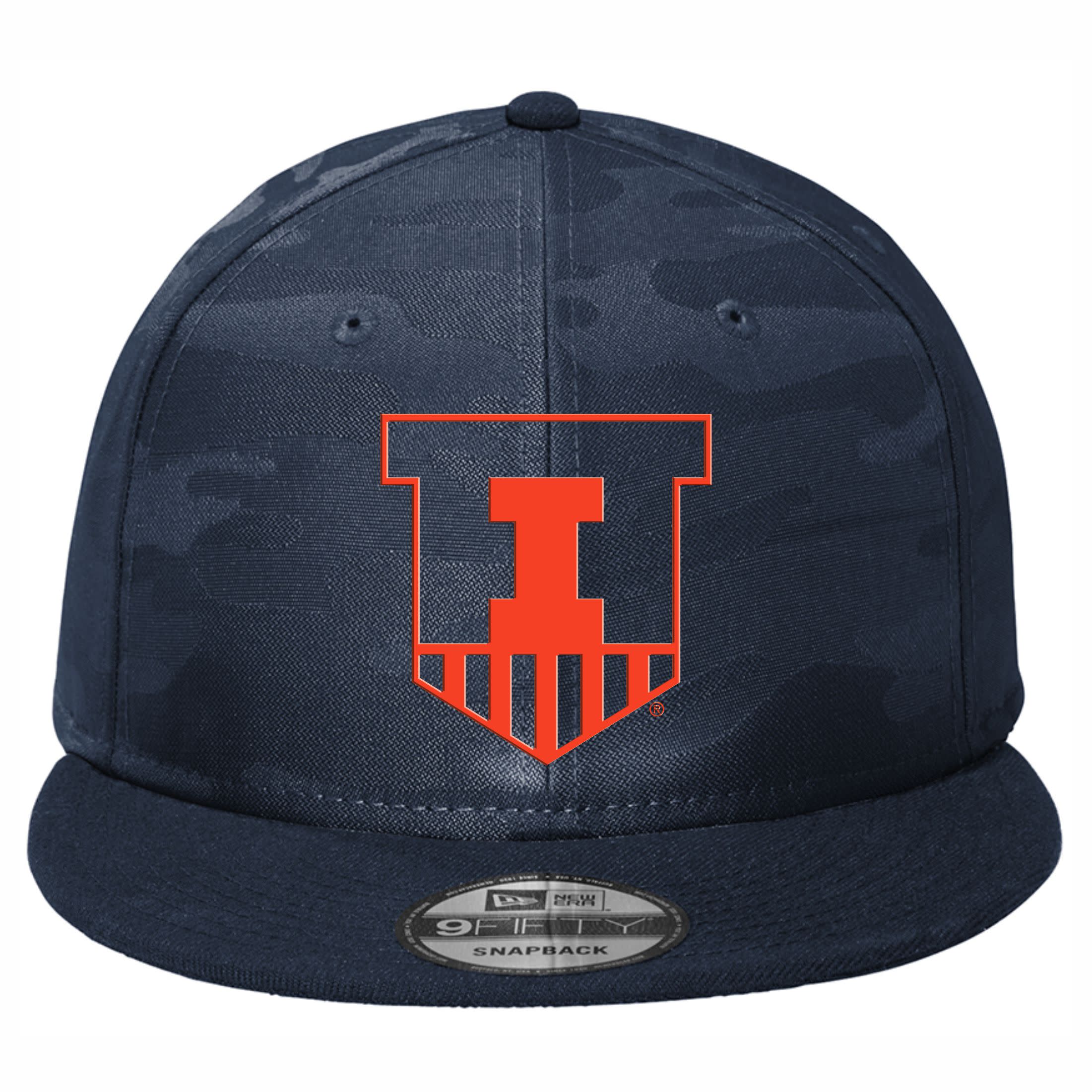 Illinois Fighting Illini New Era Shield Navy Camo Flat Bill Hat