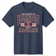 Illinois Alumni T-Shirt Navy Distressed