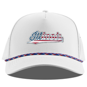Illinois Branded Bills White Patriotic Rope Hat