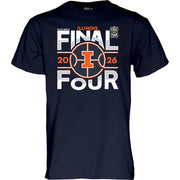 Illinois Basketball 2026 Final Four Navy Court Tee