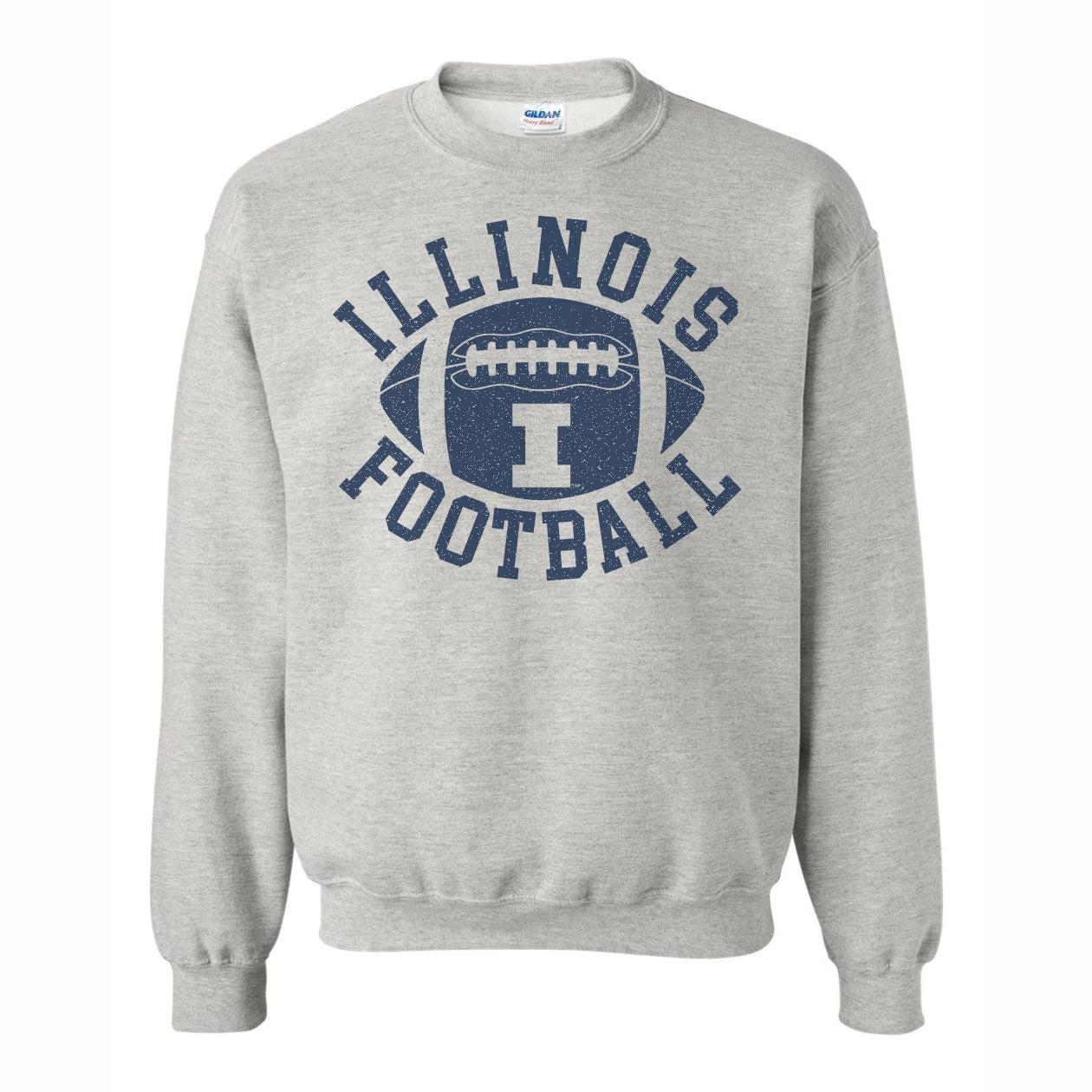 Illinois Football Sweatshirt Basic Grey Arch