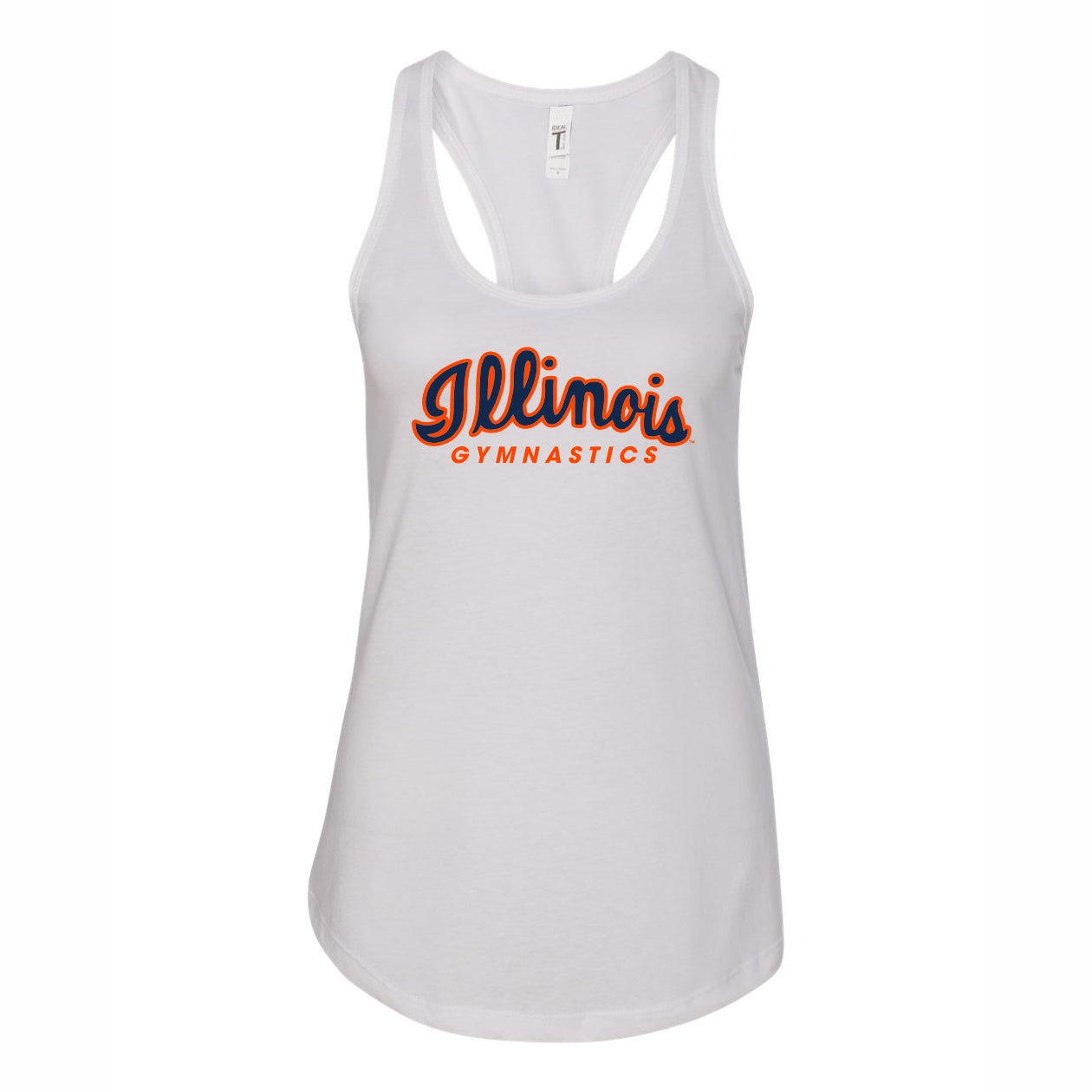 Illinois Gymnastics Women's Tank Top White Script
