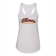 Illinois Gymnastics Women's Tank Top White Script