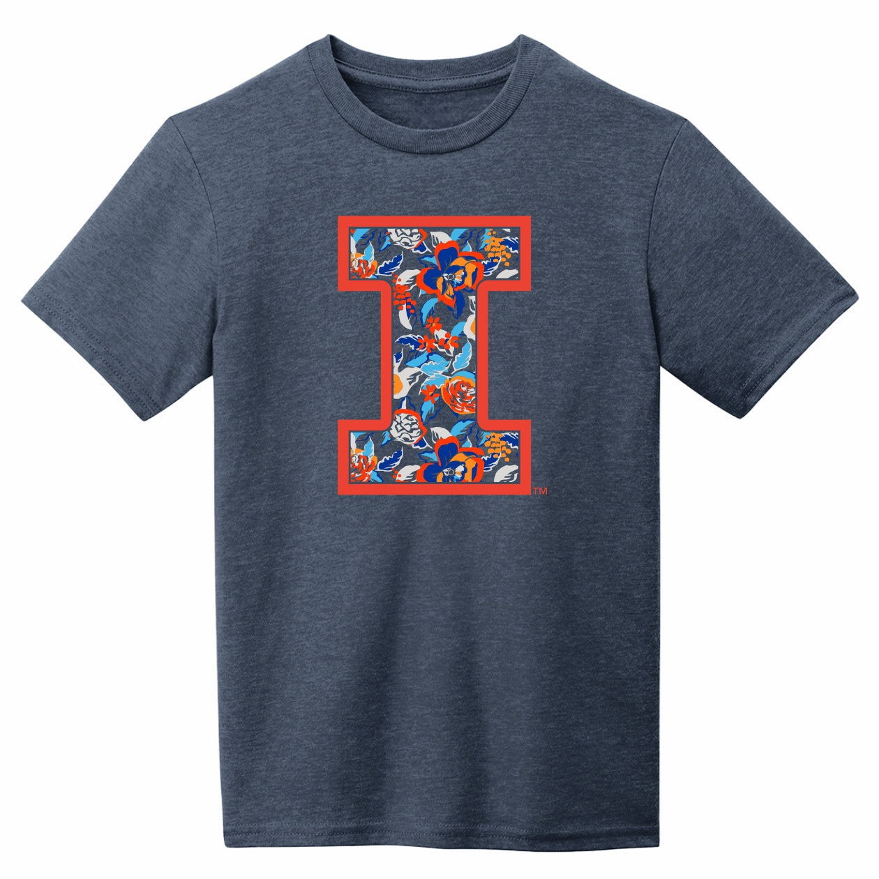 Illinois T-Shirt Kids Floral Block I