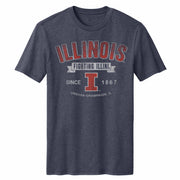 Illinois T-Shirt Navy Banner Distressed