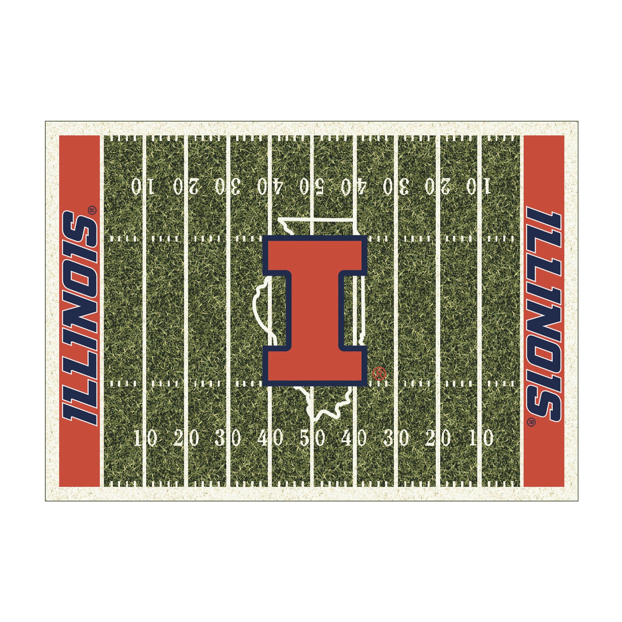 University of Illinois 4x6 Homefield Rug