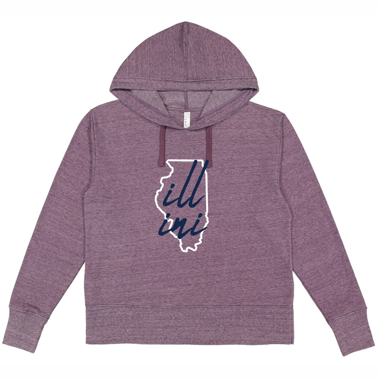 Illinois Hoodie Women's State Shape ILL-INI