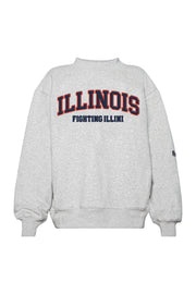 Illinois Sweatshirt Women's Hype & Vice Grey Fleece Pullover