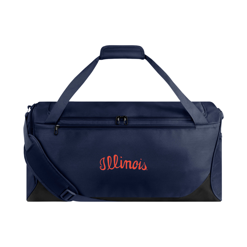 Fighting Illini Navy Brasilia Nike Script Duffle Bag
