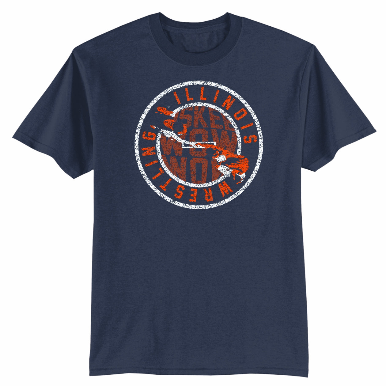 Illinois Fighting Illini Oskee Wow Wow Wrestling Tee