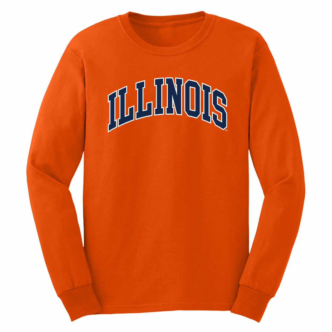 Illinois Fighting Illini Orange 2 Color Arch Long-Sleeve T-Shirt