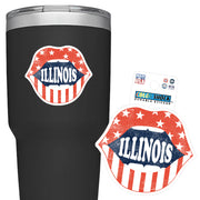 Illinois Fighting Illini Vintage Rock N Roll Sticker