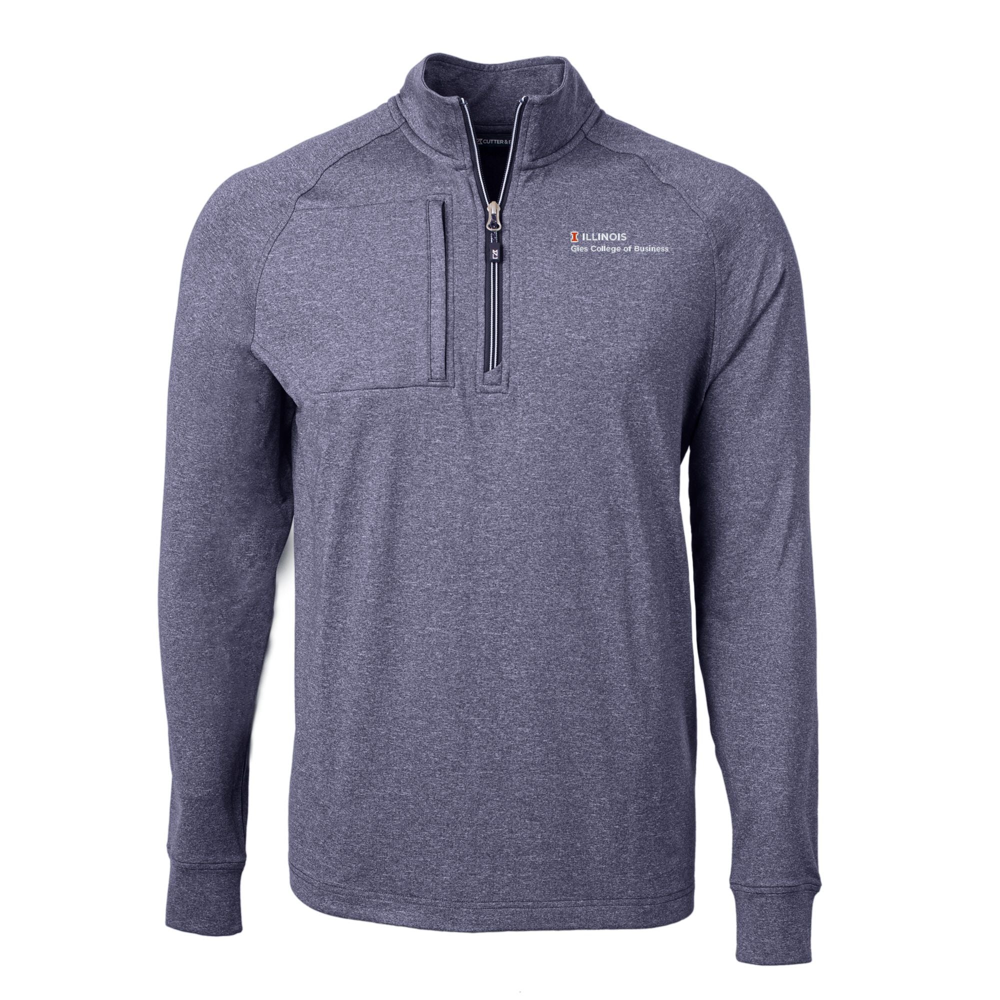 Illinois Fighting Illini Men's Adapt Heather Quarter-Zip GIES