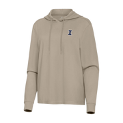 Fighting Illini Women's Sueded Taupe Block I Pullover