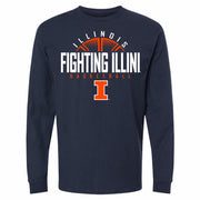 Illinois Men's Basketball Navy Long-Sleeve Tee