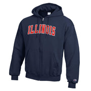 Illinois Fighting Illini Champion Full Zip Powerblend Hood
