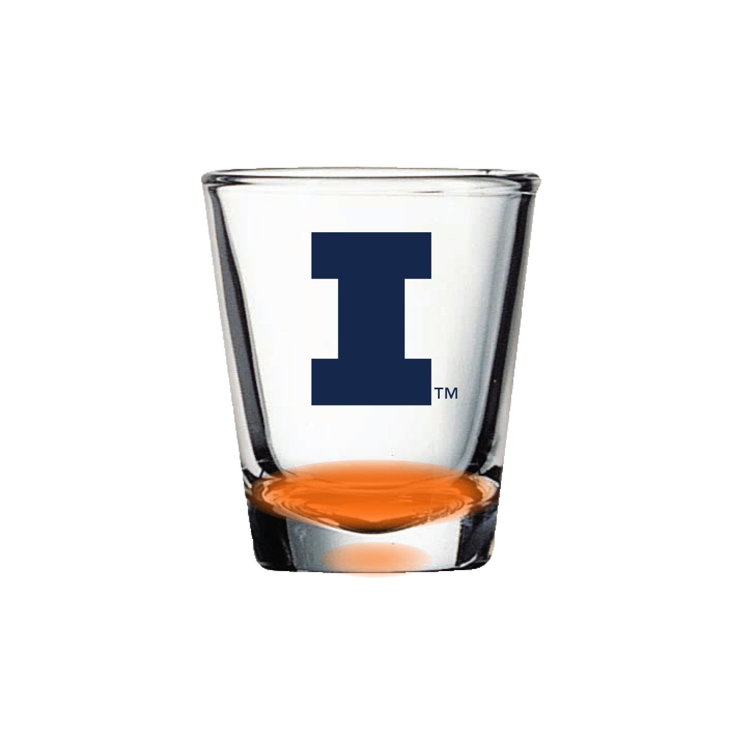 Illinois Fighting Illini 1.5oz Orange Glow Shot Glass