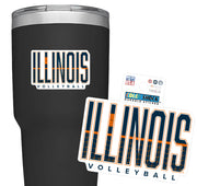 Fighting Illini Volleyball Net Decal