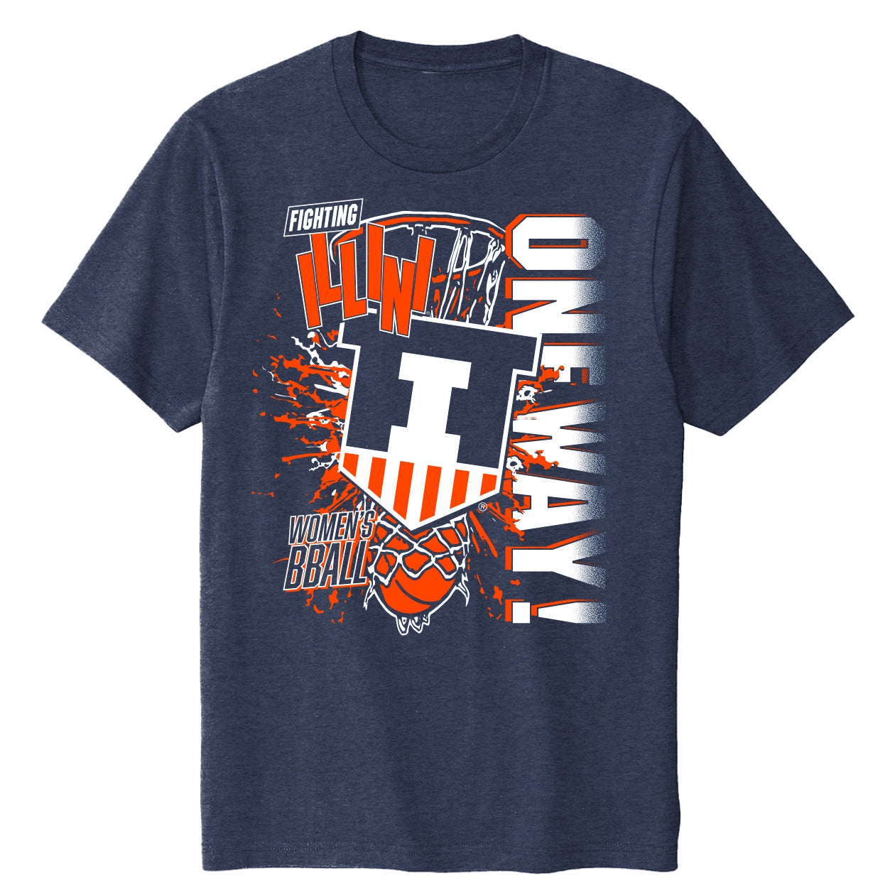 Illinois Women's Basketball T-Shirt One Way