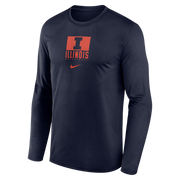 Illinois Fighting Illini Men's Nike Dri-Fit Legend Long Sleeve Tee