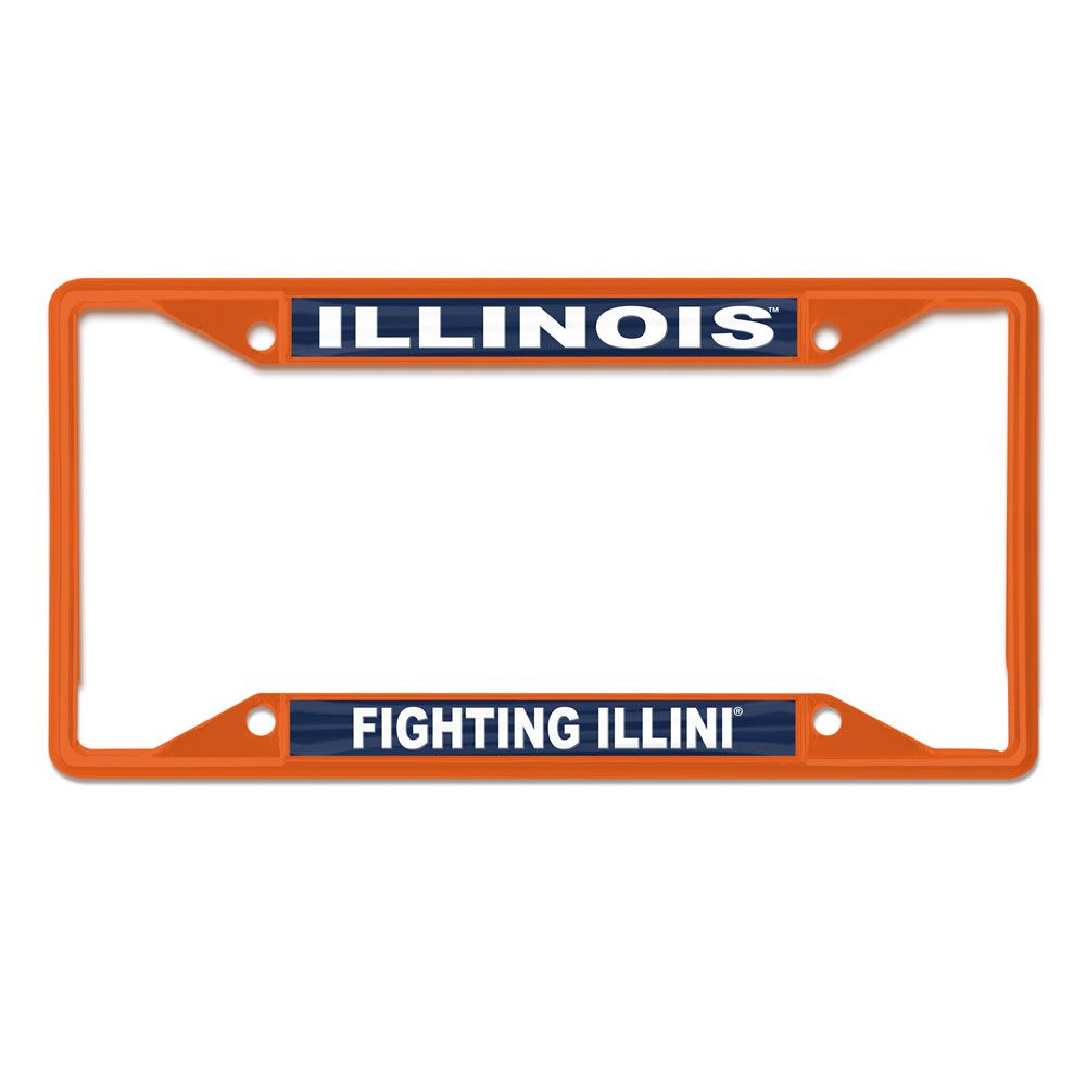 Illinois Fighting Illini Orange License Plate Frame