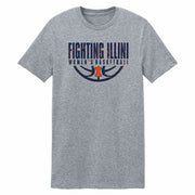Illinois Women's Basketball T-Shirt Grey Splatter
