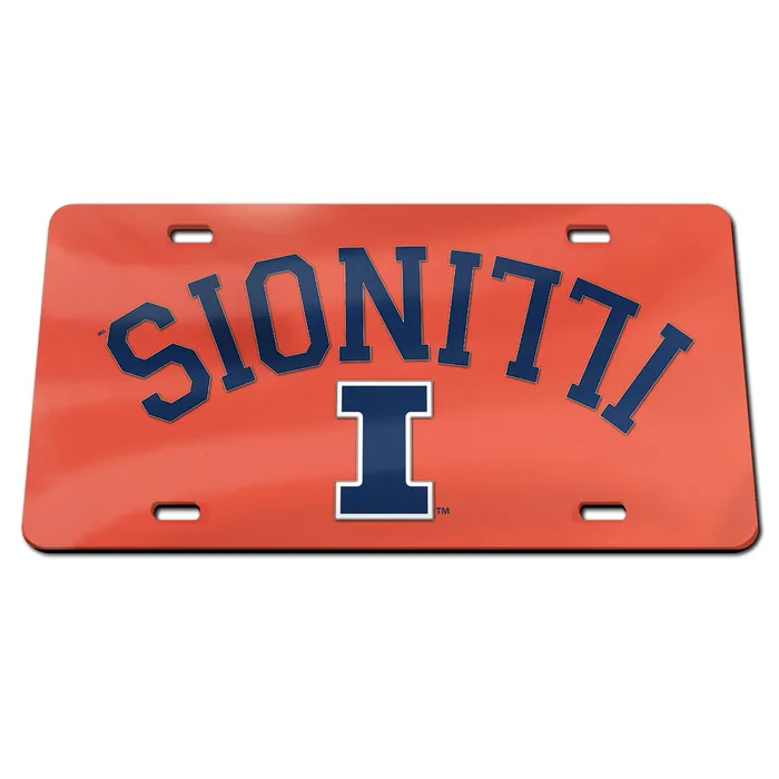 Illinois Fighting Illini Upside Down Acrylic Plate Frame