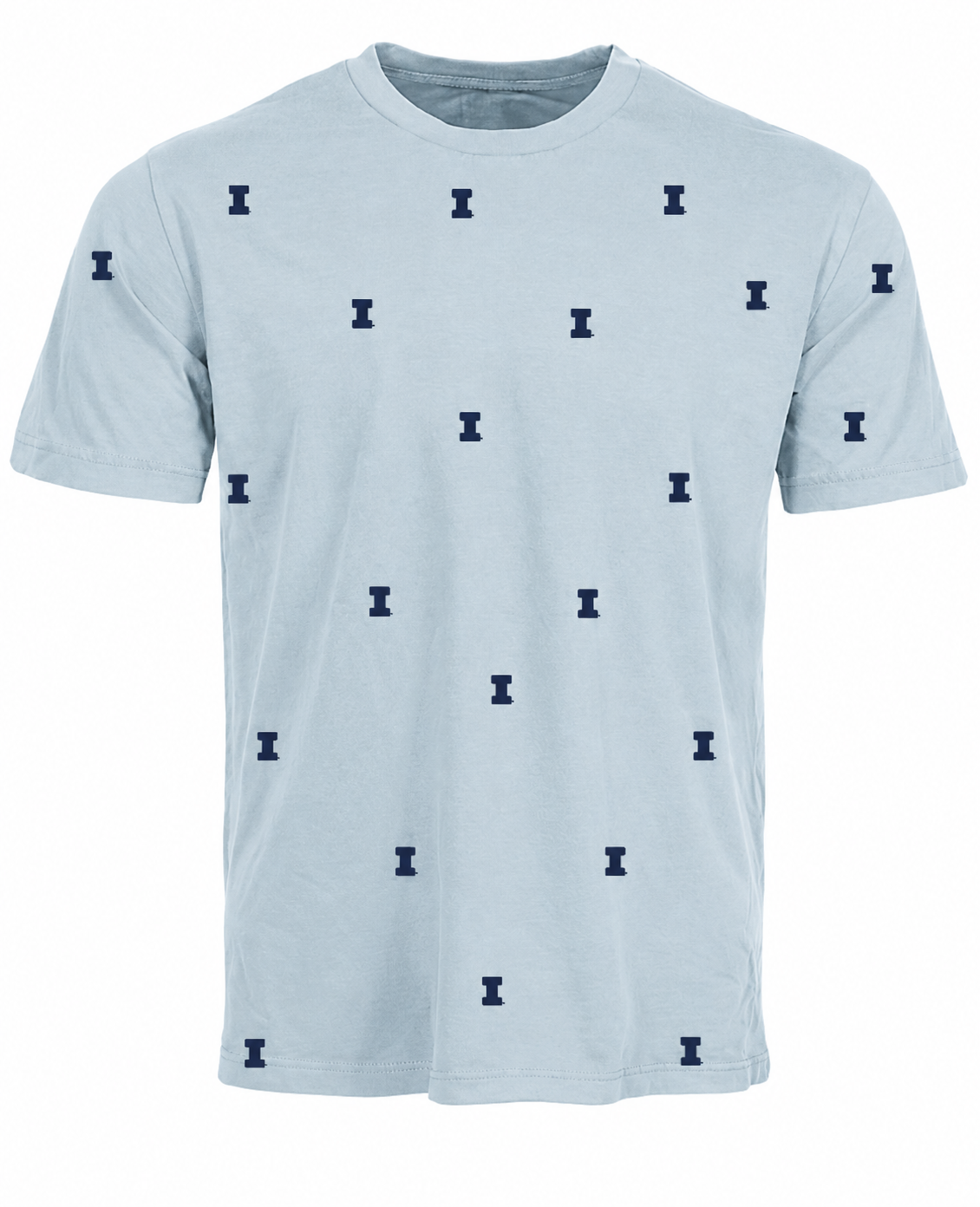Illinois Fighting Illini Sky Blue Toddler All-Over Block I Tee