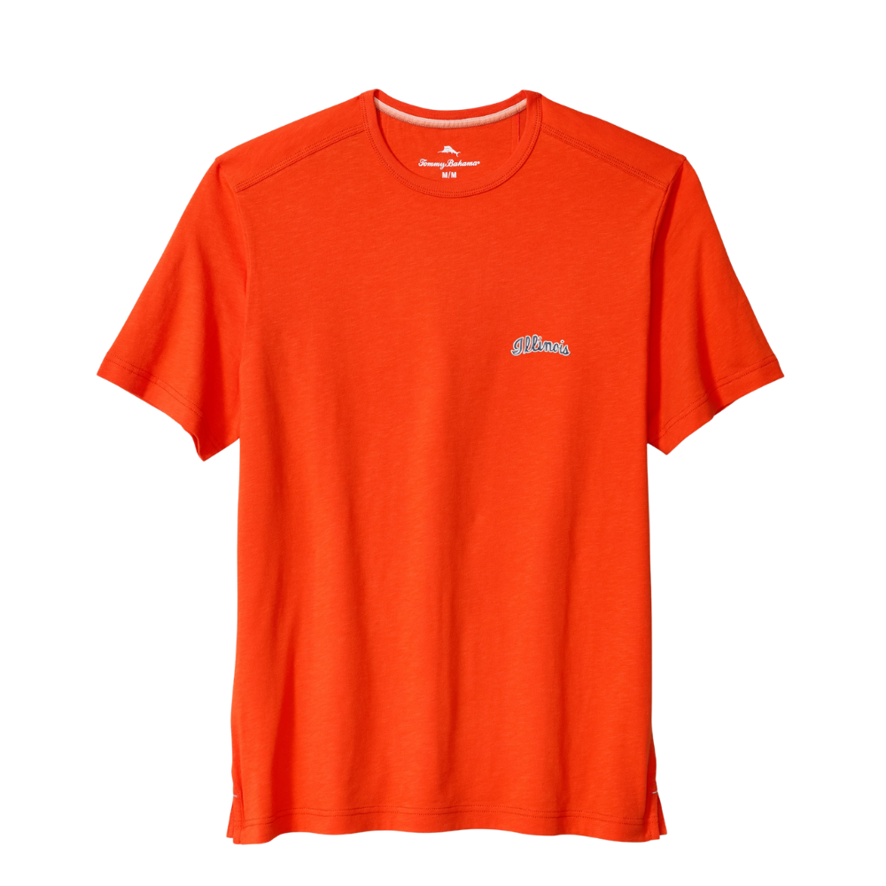 Illinois Fighting Illini Men's Tournament Short Sleeve Tee Script Orange