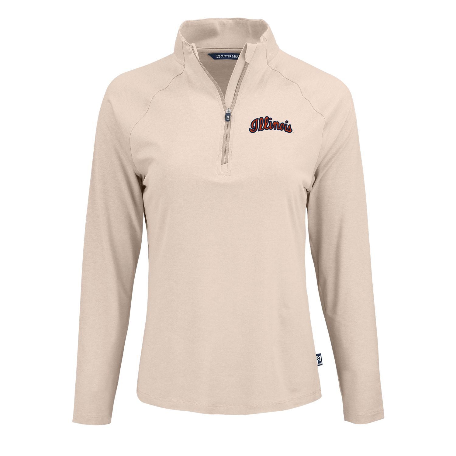 Illinois Quarter-Zip Women's Tan Script Cutter & Buck