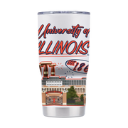 Illinois Campus Icons 20oz Tumbler