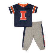 Fighting Illini Infant Football Jersey and Bottoms Set