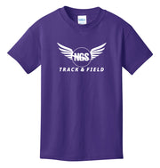 NGS Track and Field Logo Purple Tee Youth