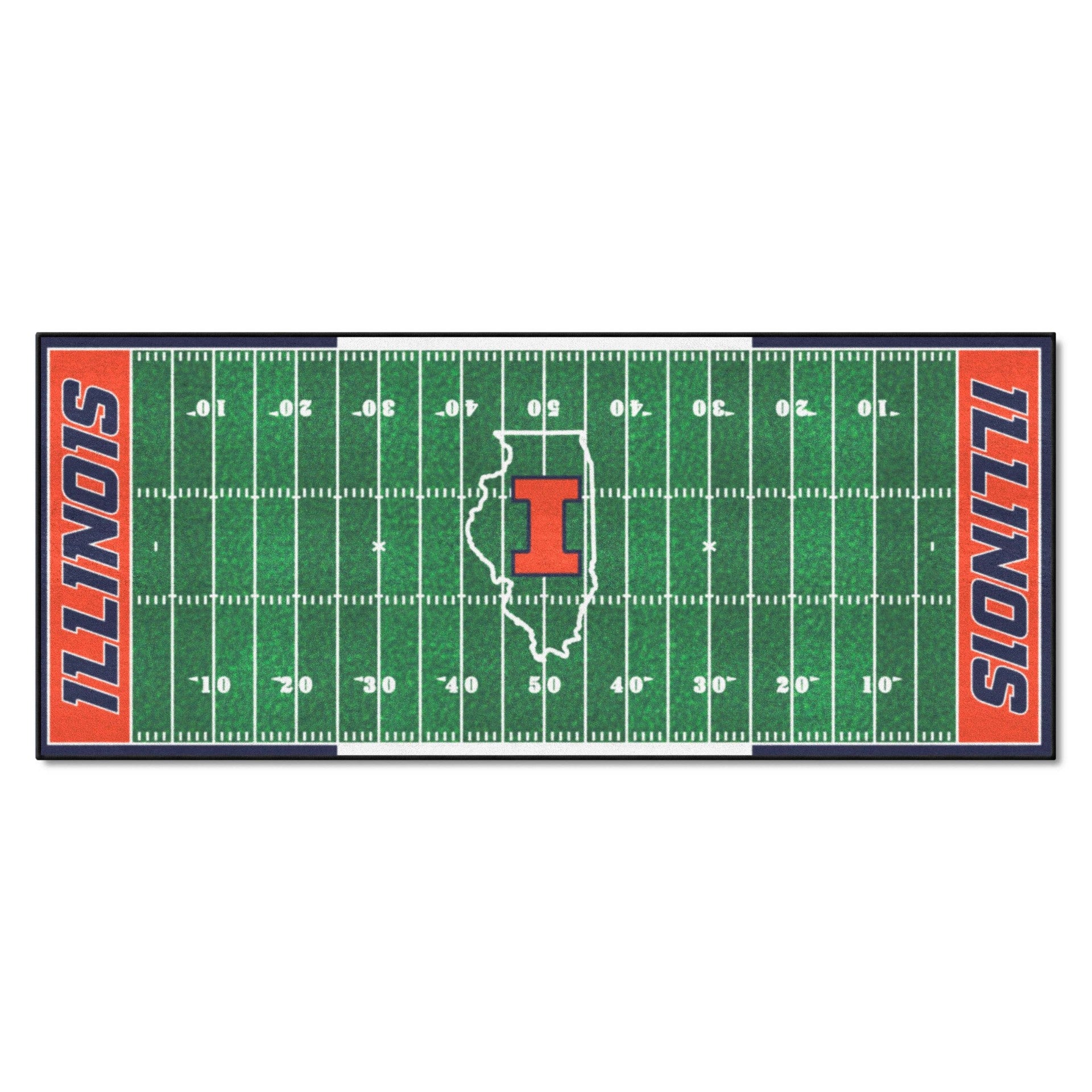 Illinois Fighting Illini Football Runner Mat 30 x 72