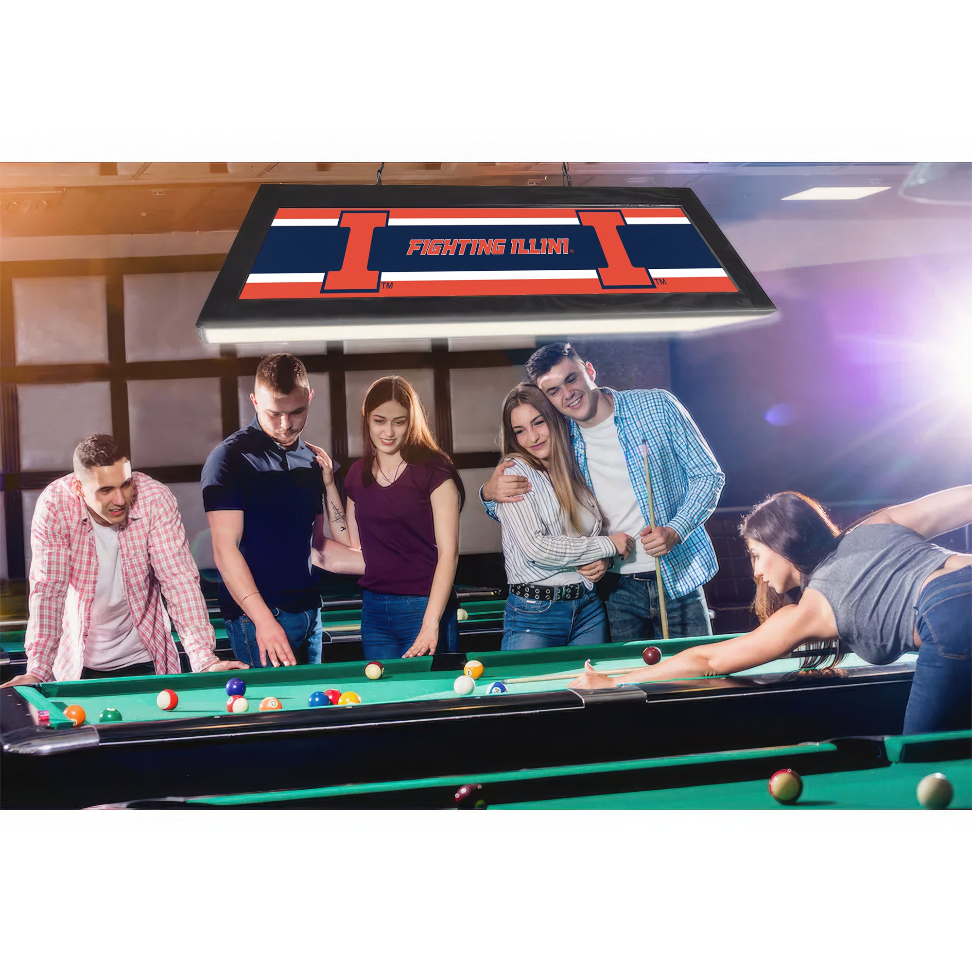University of Illinois 42" Billiard Lamp